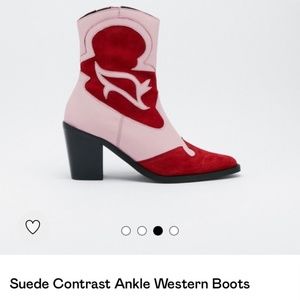 Suede Contrast Ankle Western Boots from "Nasty Gal"